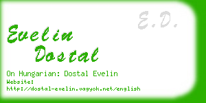 evelin dostal business card